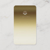 Procureur bij wet | Classy Golden Scales of Justic Visitekaartje (Achterkant)