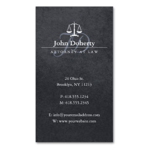 Procureur bij wet Classy Scales of Justice Magnetisch Visitekaartje