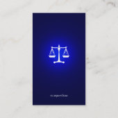 Procureur bij wet | Donkerblauwe gloed Visitekaartje (Achterkant)