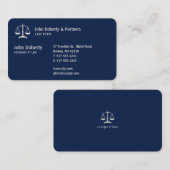 Procureur bij wet | Elegant Blue Visitekaartje (Voorkant / Achterkant)