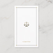 Procureur bij wet | Elegant Gold Black Visitekaartje (Achterkant)