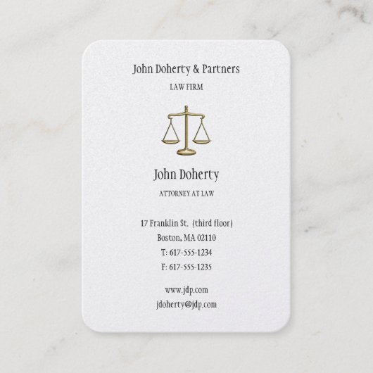 Procureur bij wet | Elegant Gold Visitekaartje (Voorkant)