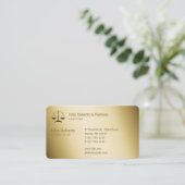 Procureur bij wet | Elegant Gold Visitekaartje (Staand voorkant)