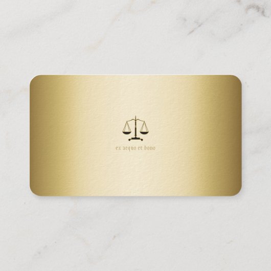 Procureur bij wet | Elegant Gold Visitekaartje (Achterkant)
