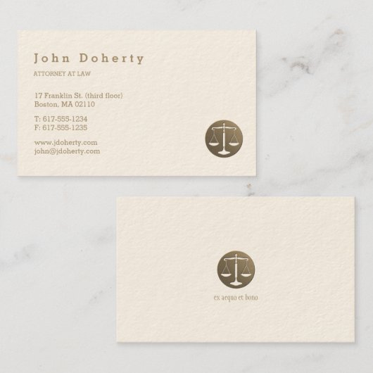 Procureur bij wet | Elegant Gold Visitekaartje (Voorkant / Achterkant)