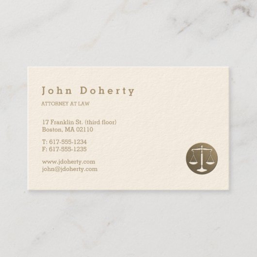 Procureur bij wet | Elegant Gold Visitekaartje (Voorkant)
