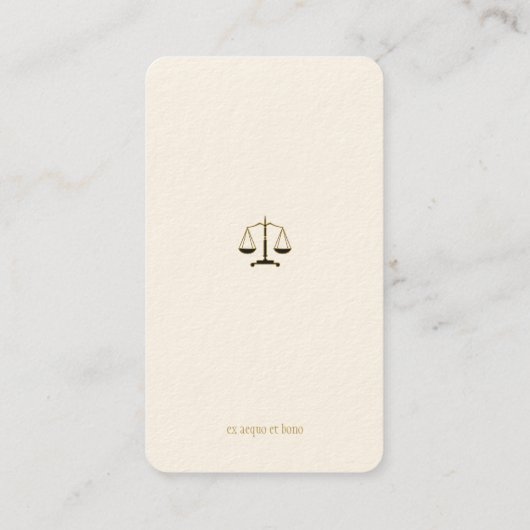 Procureur bij wet | Elegant Gold Visitekaartje (Achterkant)