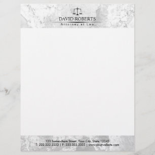 procureur bij wet Elegant Marble Texture Lawyer Gepersonaliseerd Briefhoofd