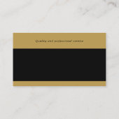 Procureur bij wet | Elegant Plain Gold Black Visitekaartje (Achterkant)