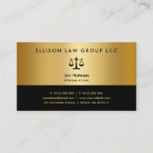 Procureur bij wet | Elegant Professional Gold Blac Visitekaartje (Voorkant)
