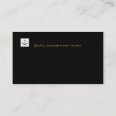 Procureur bij wet | Elegant Professional Gold Blac Visitekaartje (Achterkant)