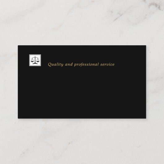 Procureur bij wet | Elegant Professional Gold Blac Visitekaartje (Achterkant)