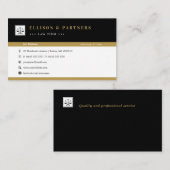 Procureur bij wet | Elegant Professional Gold Blac Visitekaartje (Voorkant / Achterkant)