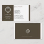 Procureur bij wet | Elegant Scales Visitekaartje (Voorkant / Achterkant)