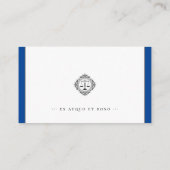 Procureur bij wet | Elegant schalen donkerblauw Visitekaartje (Achterkant)