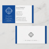 Procureur bij wet | Elegant schalen donkerblauw Visitekaartje (Voorkant / Achterkant)