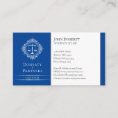 Procureur bij wet | Elegant schalen donkerblauw Visitekaartje (Voorkant)