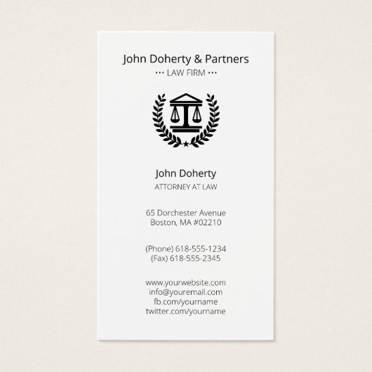 Procureur bij wet | Elegant Visitekaartje (Voorkant)