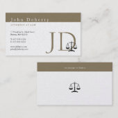 Procureur bij wet | Golden Initialen Visitekaartje (Voorkant / Achterkant)