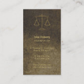 Procureur bij wet | Gulden schalen van justitie Visitekaartje (Achterkant)