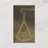 Procureur bij wet | Gulden schalen van justitie Visitekaartje (Voorkant)