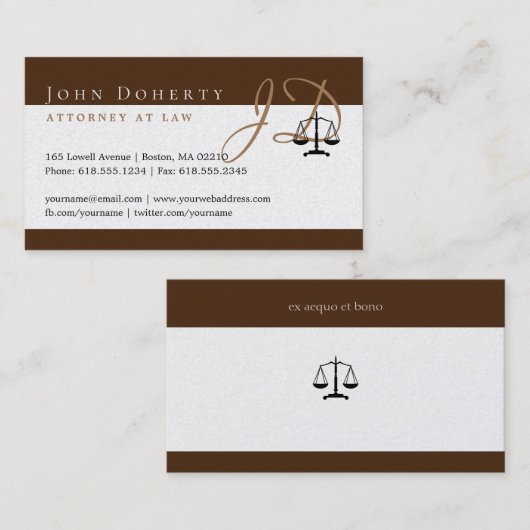 Procureur bij wet | INITIALEN Visitekaartje (Voorkant / Achterkant)