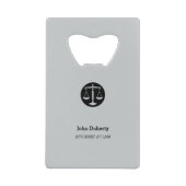 Procureur bij wet | Klassieke schalen van het rech Creditkaart Flessenopener (Voorkant)