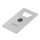 Procureur bij wet | Klassieke schalen van het rech Creditkaart Flessenopener (Voorkant Gekanteld)