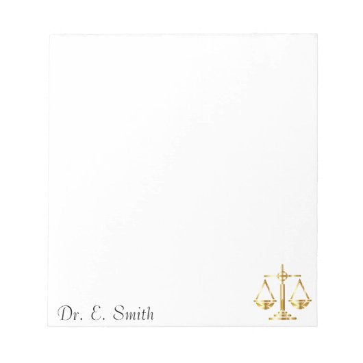 Procureur bij wet notitieblok (Voorkant)