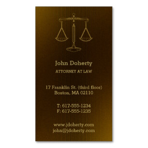 Procureur bij wet   Perfect Golden Scales of Justi Visitekaartje Magneet