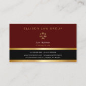 Procureur bij wet | Professional Gold Dark Red Visitekaartje (Voorkant)