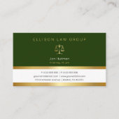 Procureur bij wet | Professional Gold Donkergroen Visitekaartje (Voorkant)