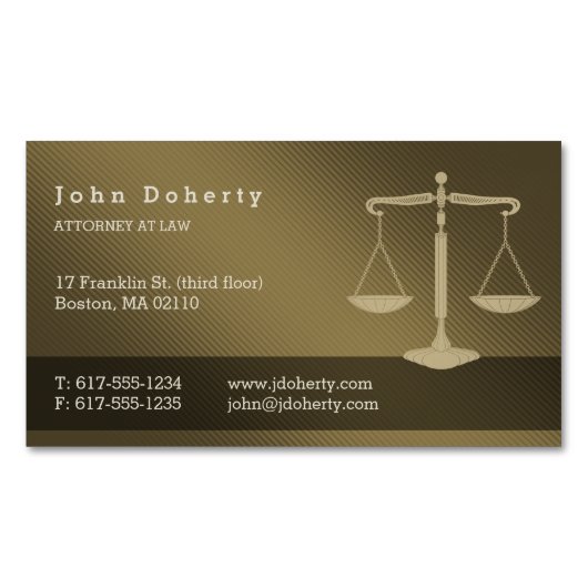 Procureur bij wet | Professionele advocaat Visitekaartje Magneet (Voorkant)