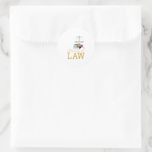 procureur bij wet ronde sticker (Tas)