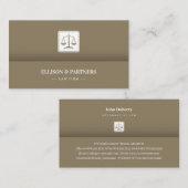 Procureur bij wet | Schaalprijzen van "Justice Gol Visitekaartje (Voorkant / Achterkant)