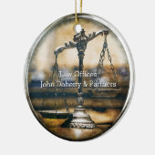 procureur bij wet | Schalen van het recht Keramisch Ornament (Links)