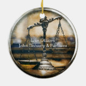 procureur bij wet | Schalen van het recht Keramisch Ornament (Achterkant)