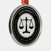 procureur bij wet | Schalen van het recht Metalen Ornament (Rechts)