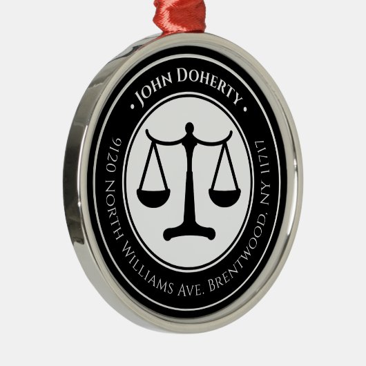 procureur bij wet | Schalen van het recht Metalen Ornament (Rechts)