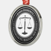 procureur bij wet | Schalen van het recht Metalen Ornament (Links)