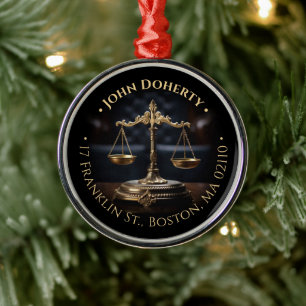 procureur bij wet Schalen van het recht Metalen Ornament