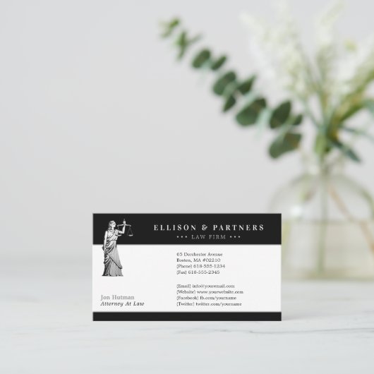 Procureur bij wet | Temida Visitekaartje (Staand voorkant)