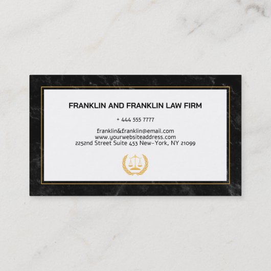 Procureur bij wet visitekaartje (Achterkant)