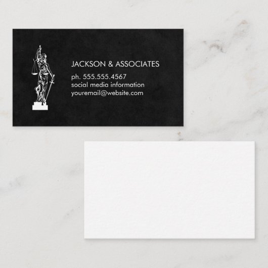 Procureur bij wet visitekaartje (Voorkant / Achterkant)