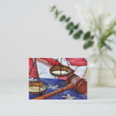 procureur bij wet visitekaartje (Staand voorkant)