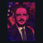 Procureur-generaal Eric Holder Pop Art Poster<br><div class="desc">Procureur-generaal Eric Holder Pop Art Poster (groot)</div>