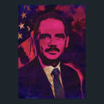 Procureur-generaal Eric Holder Pop Art Poster<br><div class="desc">Procureur-generaal Eric Holder Pop Art Poster (groot)</div>