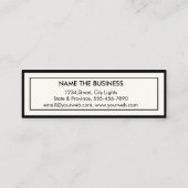 Procureur in de advocatuur Eenvoudige professionel Mini Visitekaartje (Achterkant)