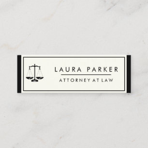 Procureur in de advocatuur Eenvoudige professionel Mini Visitekaartje