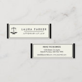 Procureur in de advocatuur Eenvoudige professionel Mini Visitekaartje (Voorkant / Achterkant)